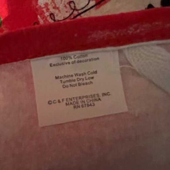 C&F Christmas Flour Sack Towels Keep Calm & Jingle On Polka Dot set of 2 - Picture 2 of 7